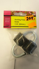 Awning pole ends