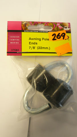 Awning pole ends