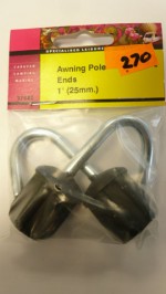 Awning pole ends