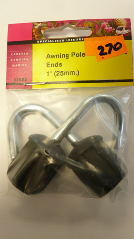 Awning pole ends
