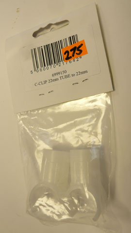 Awning pole c-clip