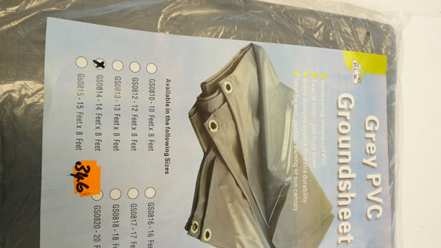 Ground sheet grey PVC HEAVY DUTY