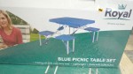 Blue picnic table set (Folds flat)