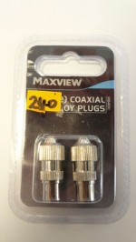 Maxiview TV/FM Two  Coaxial alloy plugs