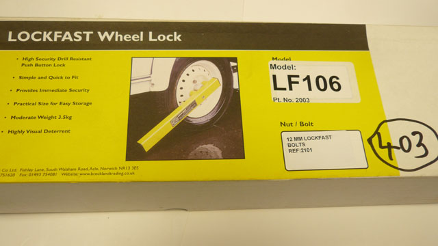 Lockfast wheel clamp