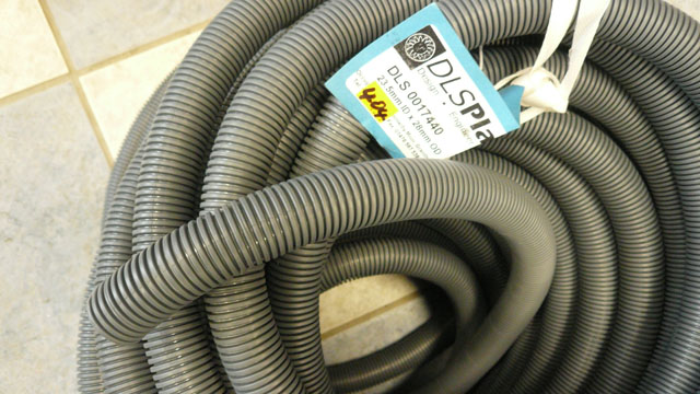 Convoluted waste hose