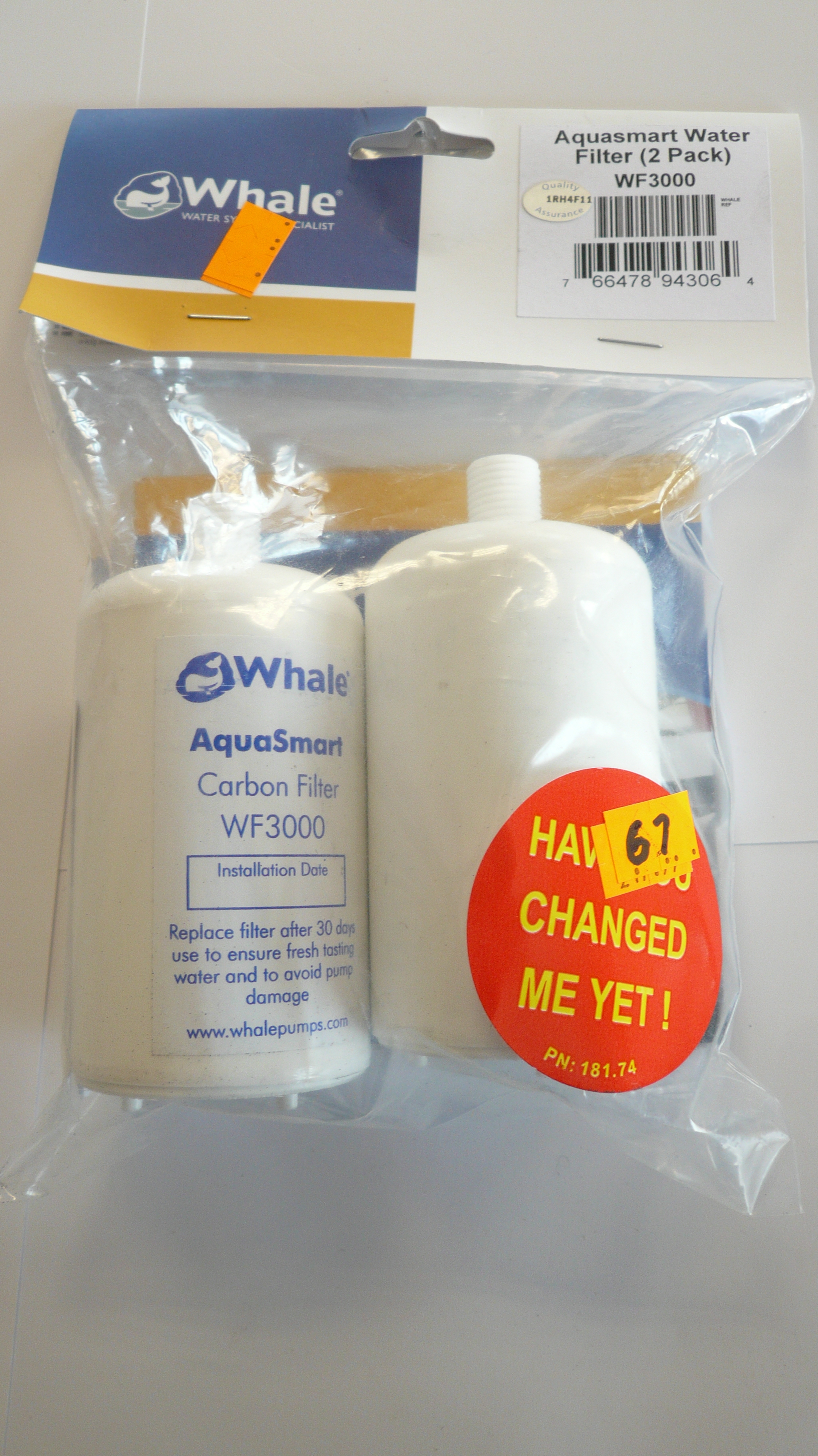 Whale Aquasmart Carbon Filter  (2 pack)